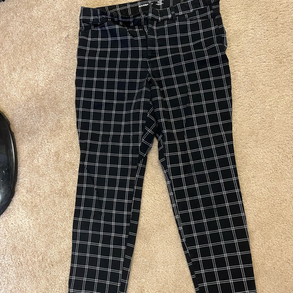 Black and White Plaid Pants